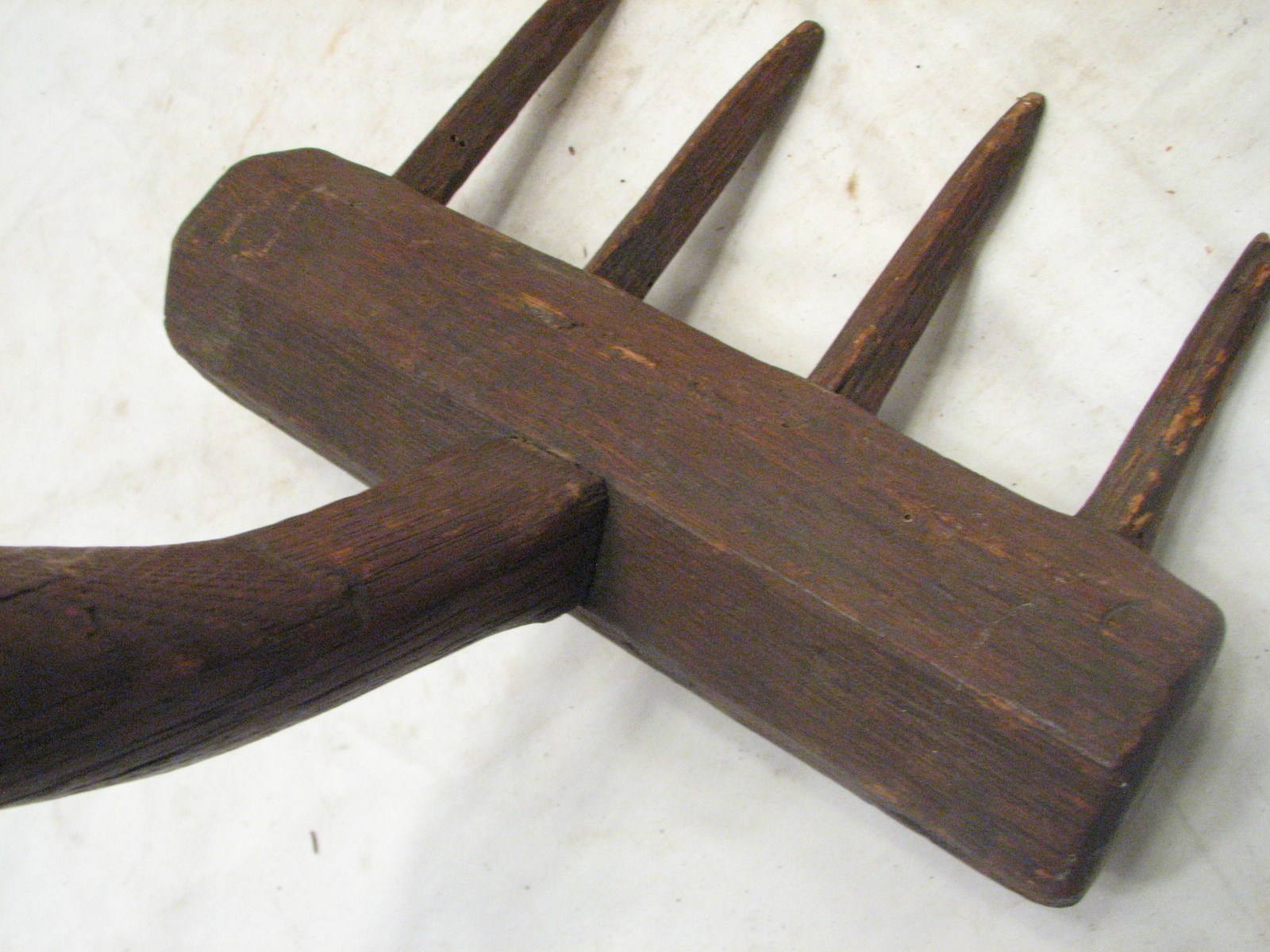 Antique Wooden Primitive Hand Rake Farm Garden Tool Decorative eBay